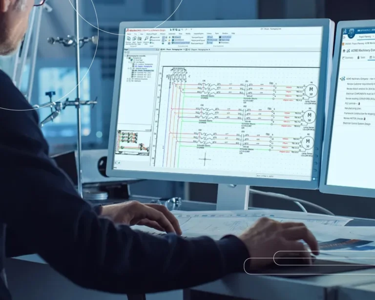 engenheiro usando o solidworks electrical